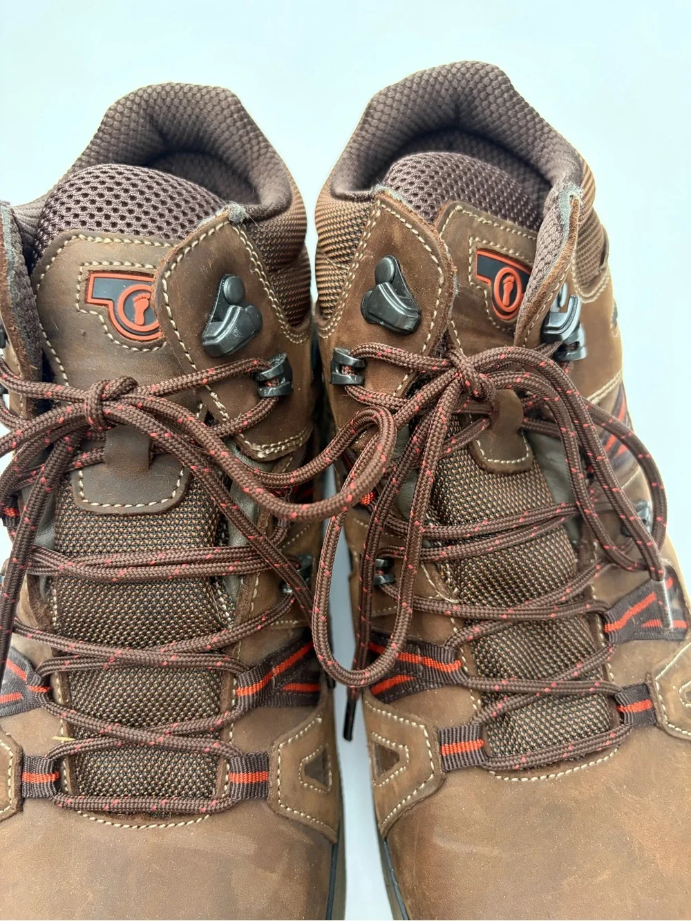 Orthofeet Ridgewood Men 12 D Brown Waterproof Leather Hiking Boots Orthopedic